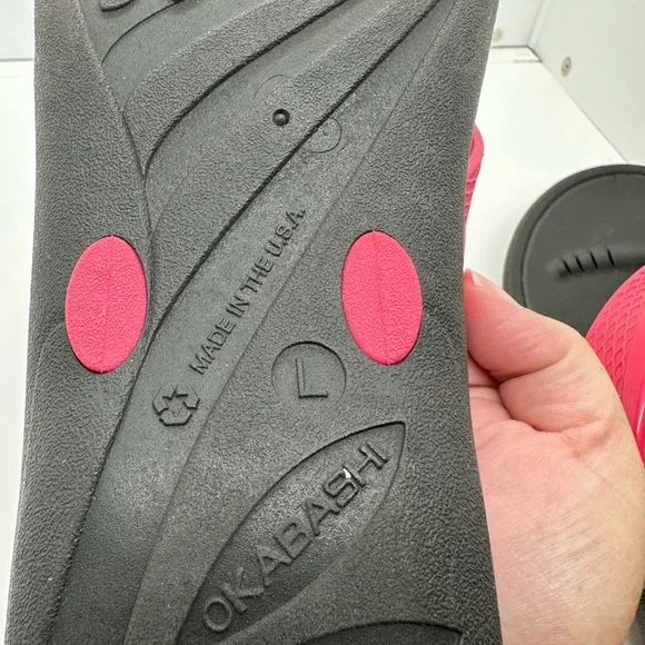 Okabashi Pink Flip Flops Sandals Women’s Size L - Picture 9 of 10